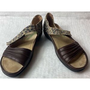 Naot Papaki Brown Cheetah Leather Sandal